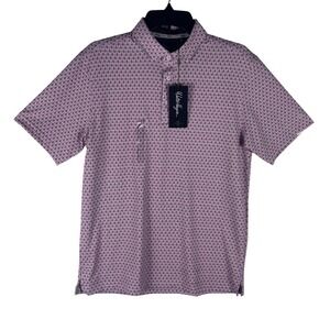 Walter Hagen Mens Polo P11 Carolina Cocktail Pink Tulip Golf Size Small NWT